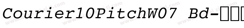 Courier10PitchW07 Bd字体转换